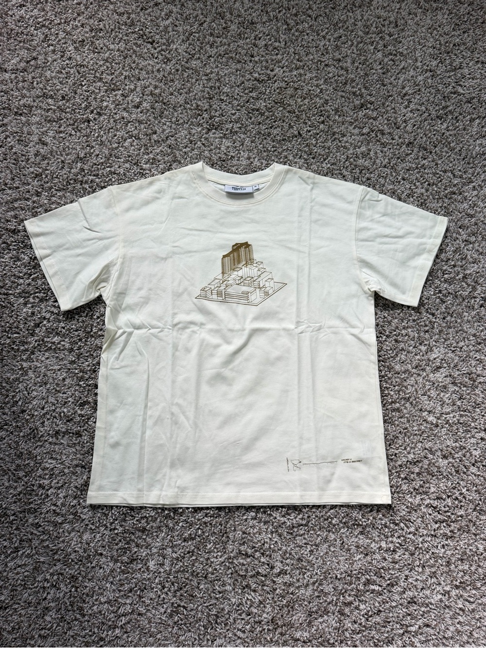 Trapstar “It’s A Secret” Graphic Cityscape T-Shirt – Cream, Size M
